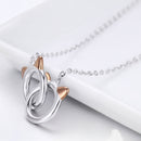 925 Sterling Silver Necklace, Length 38-45cm, Pendant 1.2*1cm, for Women
