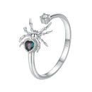 925 Sterling Silver White Gold Plated Ring with Pavé Setting CZ for Women