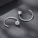 925 Sterling Silver Moissanite 0.3 Carat Earrings for Women