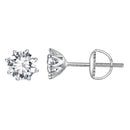 S925 Silver 0.5 Carat Moissanite Earrings 6.0mm for Women