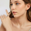 925 Sterling Silver Oxidized Silver 0.18cm Crucifix Adjustable Ring for Women