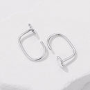 925 Sterling Silver Plated White Gold Earrings for Women