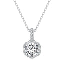 925 Sterling Silver Moissanite Pendant Necklace for Women - 45cm