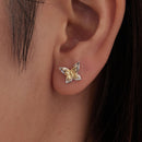 925 Sterling Silver White Gold Plated Small Earrings
