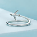 925 Sterling Silver Ring with Pavé Setting CZ, Size 6.0, Oxidized Finish for Women