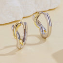 925 Sterling Silver White Gold Plated Earrings