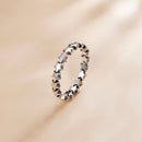 925 Sterling Silver Oxidized Ring Size 5.0 for Women
