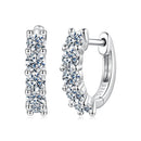 925 Sterling Silver Moissanite Earrings 1.3cm for Women