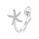 925 Sterling Silver Pavé Setting White Gold Ring for Women