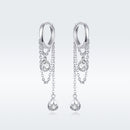 925 Platinum Plated Pavé Setting CZ Earrings