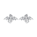 925 Sterling Silver Earrings with Oxidized Finish, 0.7*1.1cm