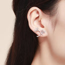 925 Sterling Silver Jewelry Set with Pavé Setting CZ, 2.0*1.4cm