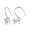 S925 Oxidized Silver Earrings 17x3mm for Women