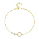 925 Sterling Silver Adjustable Bracelet with Pavé Set CZ for Women