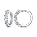 925 Sterling Silver Moissanite 0.1 Carat Platinum Plated Earrings for Women