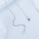 925 Sterling Silver White Gold Plated Necklace with CZ Pavé Setting for Women