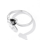 925 Sterling Silver Oxidized Pavé Setting CZ Ring
