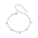 925 Sterling Silver & Plated White Gold CZ Bracelet