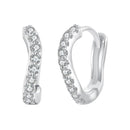 925 Sterling Silver Pavé CZ Earrings for Women