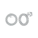 925 Sterling Silver 10mm Moissanite Earrings for Women