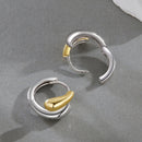 925 Sterling Silver & Plated Gold & Plated White Gold Earrings