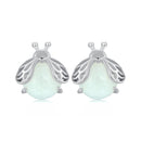 925 Sterling Silver Luminous Stone Earrings