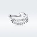 925 Sterling Silver Plated Platinum CZ Earrings