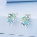925 Sterling Silver Transparent Glass Earrings for Women