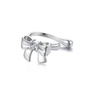 925 Sterling Silver Moissanite 0.1ct Earrings with White Gold Plating for Women
