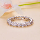 925 Sterling Silver Moissanite 0.1ct Ring Size 6 for Women