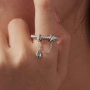 925 Sterling Silver Ring with Pavé Setting and CZ for Women