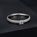 925 Sterling Silver & Moissanite Size 6 Ring with 0.1ct Moissanite