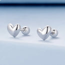 925 Sterling Silver Plated Platinum 5mm Earrings for Women