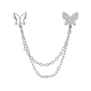 S925 Sterling Silver 40mm Pavé CZ Earrings