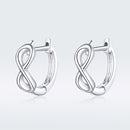 925 Sterling Silver Earrings - 1.2*0.4cm, Platinum Plated for Women