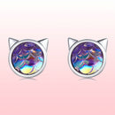 S925 Sterling Silver Resin Oxidized Silver Earrings