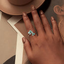 925 Sterling Silver Enamel Pavé CZ Ring for Women