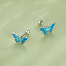 925 Sterling Silver Earrings with Enamel and CZ for Women