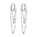 925 Sterling Silver Pavé Setting CZ Earrings for Women