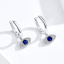 S925 Platinum Plated Pavé Setting CZ Earrings - 1.9*1cm - Women's Jewelry