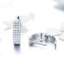 925 Sterling Silver Earrings with Pavé Setting CZ 1.3*0.4cm