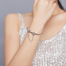925 Sterling Silver Adjustable Length 17cm Bracelet for Women
