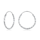 925 Sterling Silver Earrings for Women - White Gold Plated, 2.6*0.2 cm, Style L