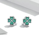 925 Sterling Silver Enamel Plated Platinum Earrings for Women