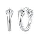 925 Sterling Silver Plated White Gold Earrings for Women