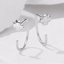 S925 Silver Brass and White Gold Plated 1.4cm Earrings for Women