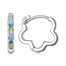 925 Sterling Silver Earrings with Pavé Setting CZ and Platinum Plating for Women