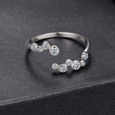 925 Sterling Silver Moissanite 0.06 Carat Ring for Women, Size E