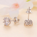925 Sterling Silver Moissanite 0.5 Carat Earrings for Women
