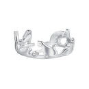 925 Sterling Silver Pavé Setting CZ Ring - Width 1.5-6.5mm for Women